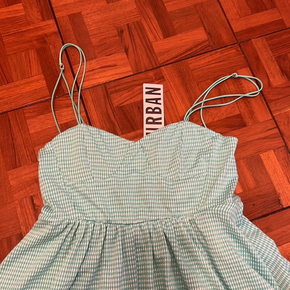 Urban Outfitters sz S jumper Teal and White - Picture 2 of 5